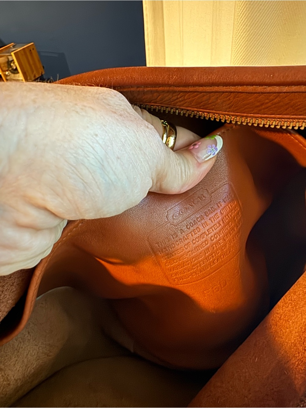 Coach 9980 Taft Bag Brown Leather Shoulder Bag with Turn-Lock - Picture 9 of 11
